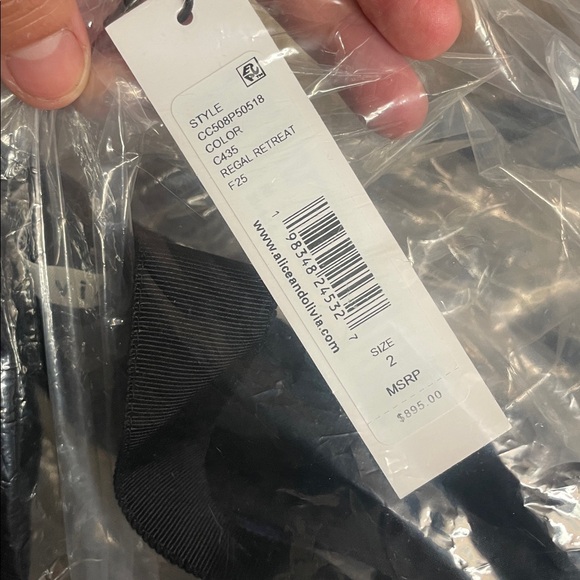 NWT Alice + Olivia Rosalee tie strap maxi dress - 2 - Picture 4 of 4